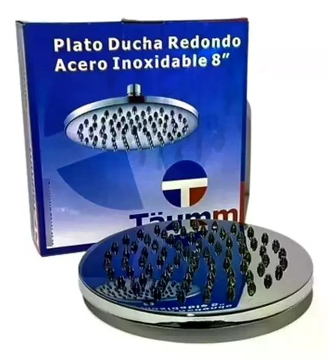 PLATO DUCHA REDONDO ACERO INOX 8 TAUMM PLATEADO - 3