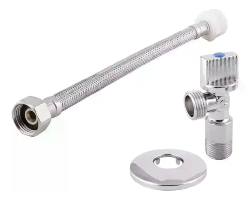 KIT FLEXIBLE 25 CM CON LLAVE ANGULAR 1/2 * 15/16 TAUMM - 1