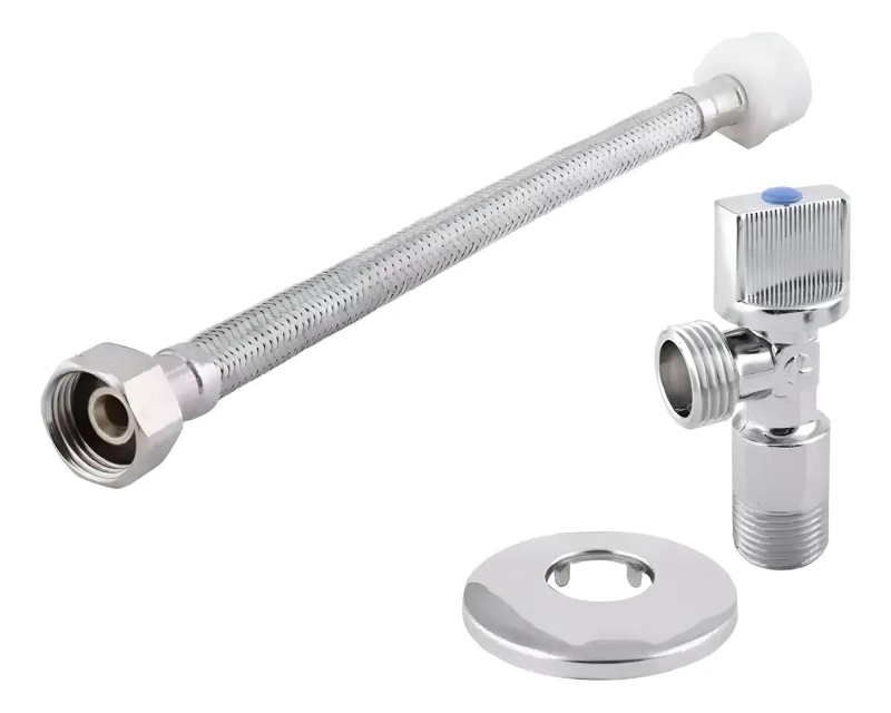 KIT FLEXIBLE 25 CM CON LLAVE ANGULAR 1/2 * 15/16 TAUMM - 6