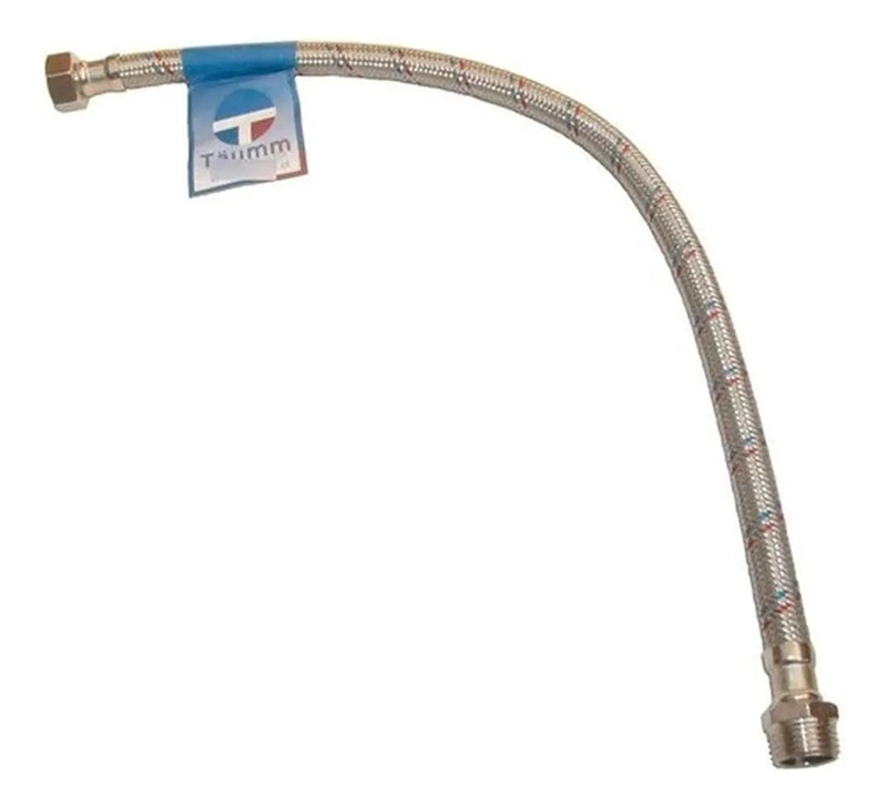 FLEXIBLE AGUA HE-HI 1/2 35 CM TAUMM ACERO INOXIDABLE 350 PSI - 3
