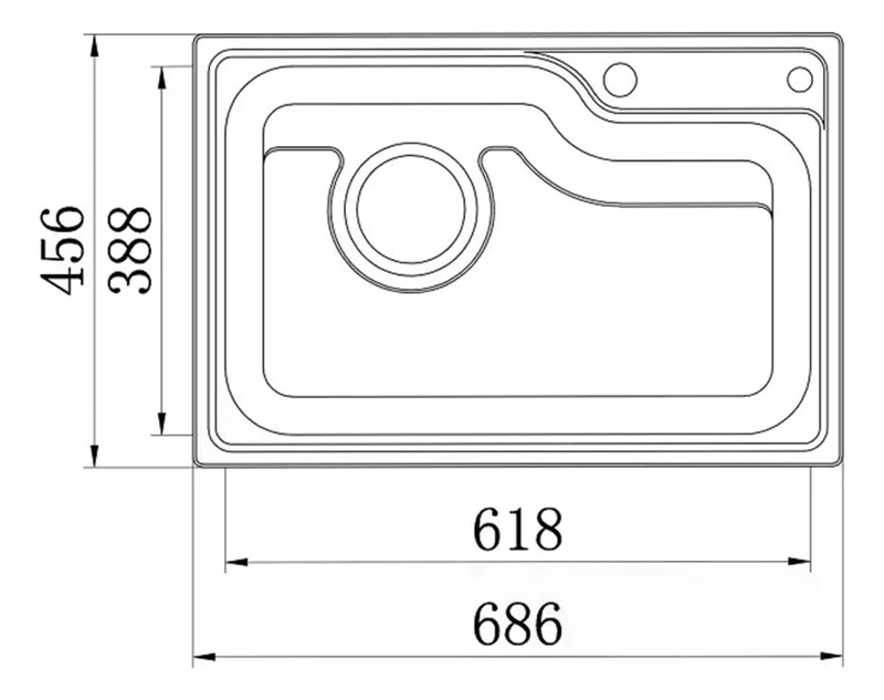 LAVAPLATOS EMPOTRABLE EMPOTRADO 800X500X220 MM HESSEN TAUMM GRIS - 2