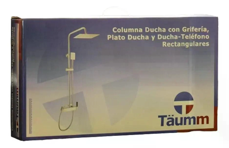 COLUMNA DUCHA CON PLATO RECTANGULAR MONOMANDO GRIFERIA TAUMM - 4