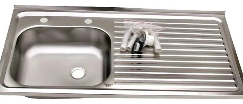 LAVAPLATOS LAVA VAJILLA SOBREPONER 100X50 TAUMM DERECHO GRIS GRIS - 3