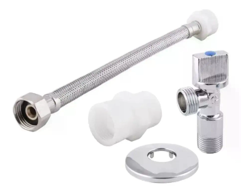 KIT FLEXIBLE CON LLAVE ANGULAR 1/2 * 15/16 30CM TAUMM - 1
