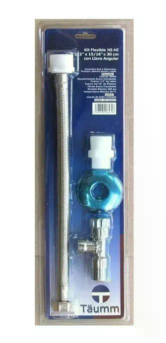 KIT FLEXIBLE CON LLAVE ANGULAR 1/2 * 15/16 30CM TAUMM - 3