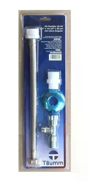 KIT FLEXIBLE CON LLAVE ANGULAR 1/2 * 15/16 30CM TAUMM - 6