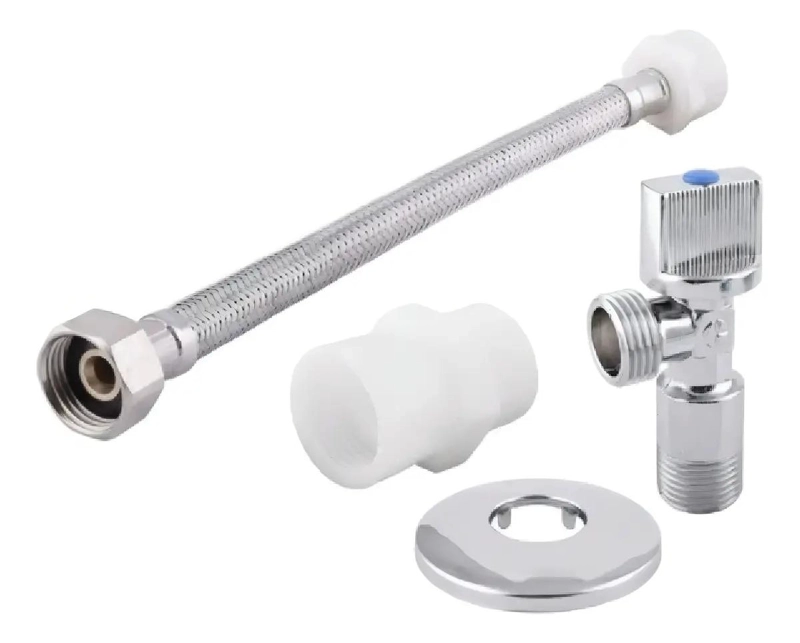 KIT FLEXIBLE CON LLAVE ANGULAR 1/2 * 15/16 30CM TAUMM - 7