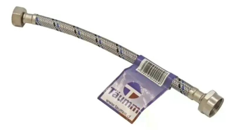 FLEXIBLE AGUA HI-HI 1/2 40 CM TAUMM ACERO INOXIDABLE 350 PSI - 3