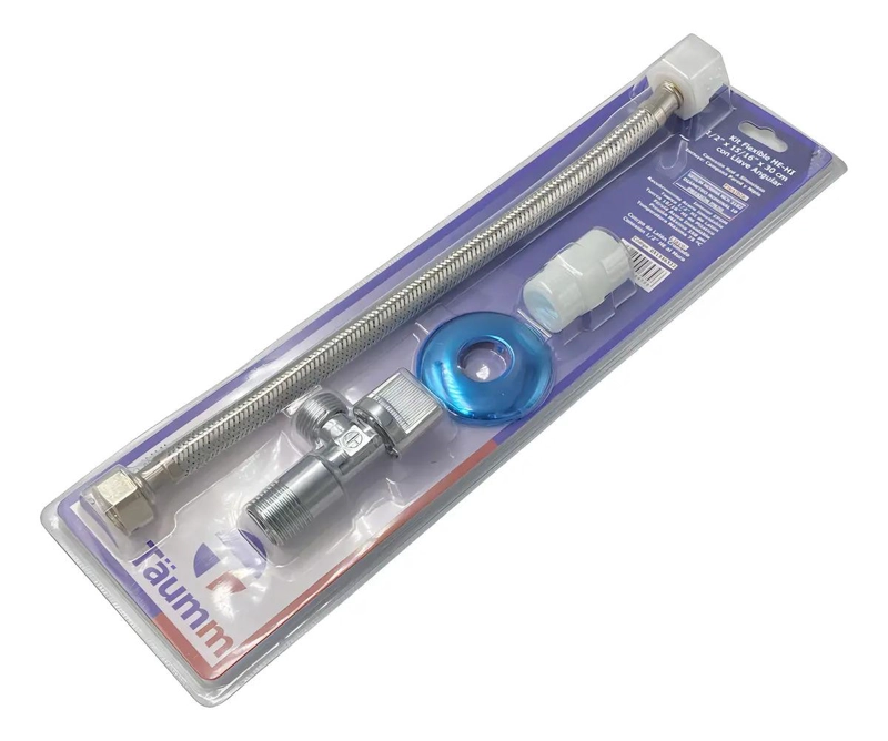 KIT FLEXIBLE LLAVE ANGULAR 1/2 X 15/16 X 35CM TAUMM - 7