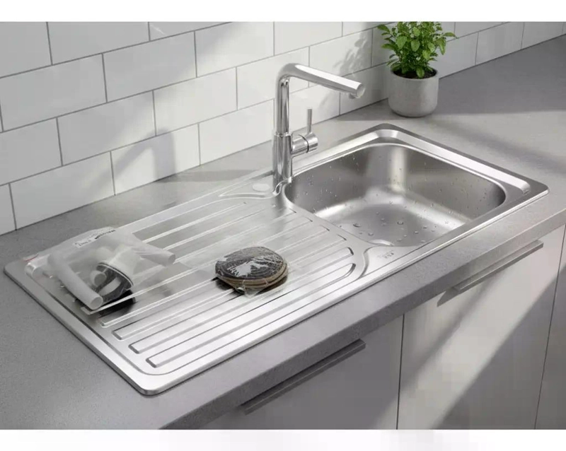 LAVAPLATOS EMPOTRABLE 100X44 CM ECO P MONOMANDO IZQUIE TAUMM GRIS - 2
