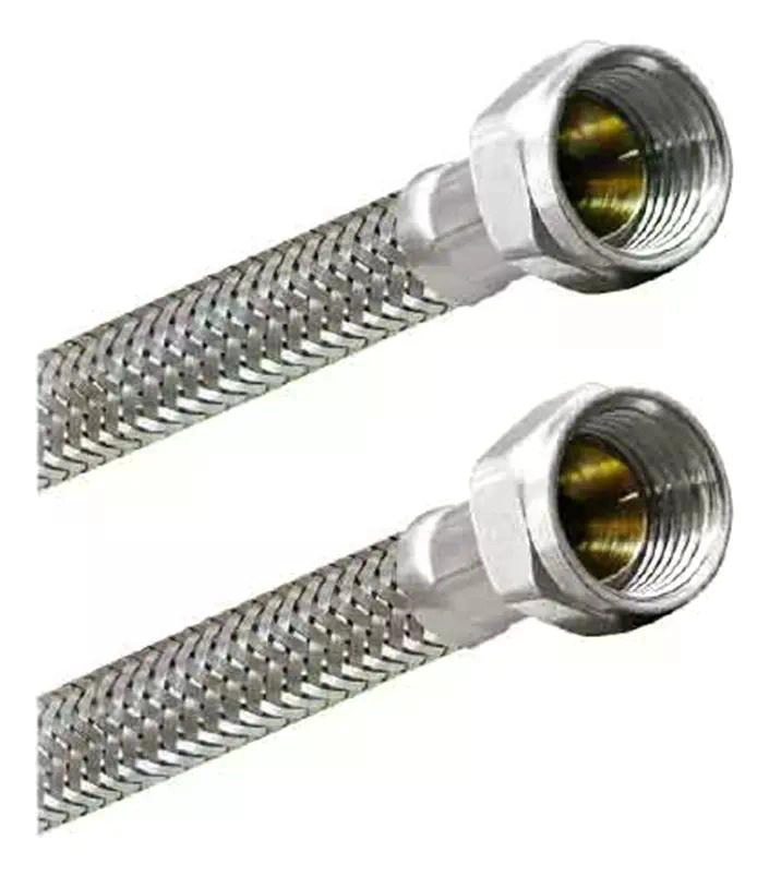 FLEXIBLE AGUA HI-HI 1/2 50 CM TAUMM ACERO INOXIDABLE 350 PSI - 1