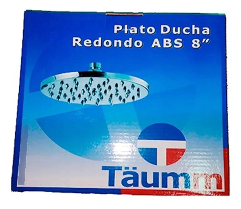 PLATO DUCHA REDONDO ABS 8 PULGADAS TAUMM GRIS GRIS - 4