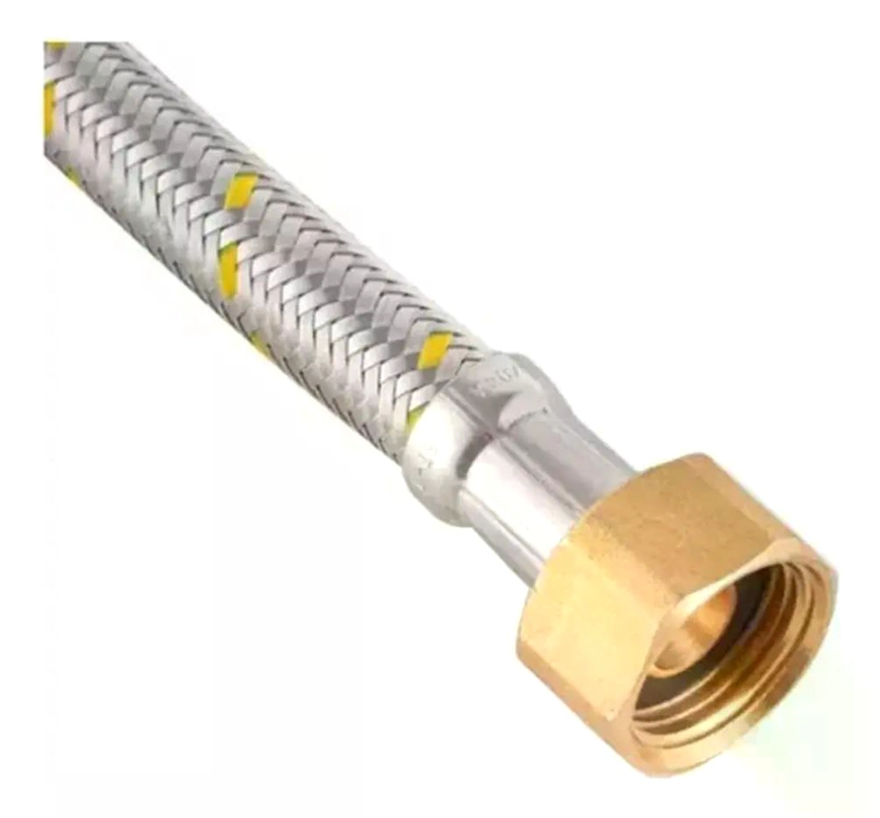 FLEXIBLE PARA GAS HI-HI 3/8 IZQX 1/2 60 CM TAUMM ACERO INOX - 2