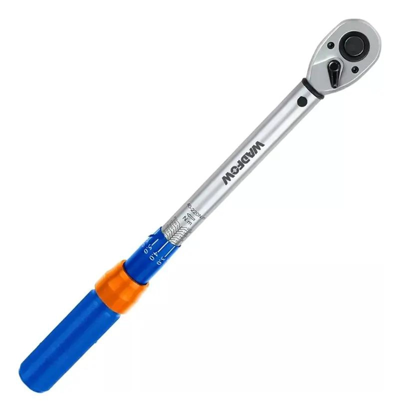 LLAVE DE TORQUE TORQUIMETRO DINAMOME TRICA 10-60NM 3/8 WADFO AZUL - 2