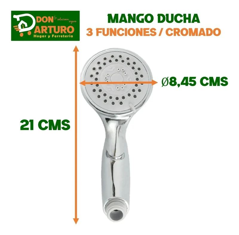 MANGO DUCHA MANERAL CHALLA CROMADO 1/2 HE FREIBURG TAUMM PLATEADO CROMADO - 6
