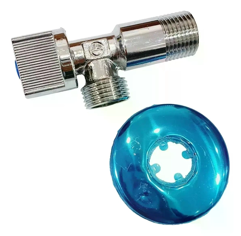 LLAVE ANGULAR HE-HE 1/2 CON ACCESORIO PARED TAUMM - 2