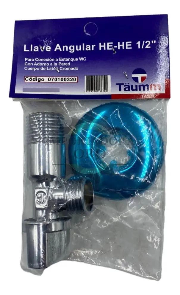 LLAVE ANGULAR HE-HE 1/2 CON ACCESORIO PARED TAUMM - 5
