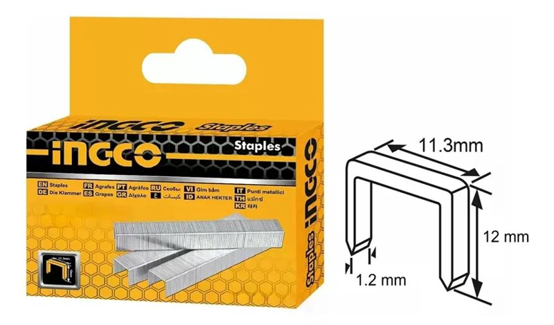 GRAPAS GRAMPAS 12X1.2MM 1000 UND PARA HSG1403 INGCO STS0108 PLATEADO - 2