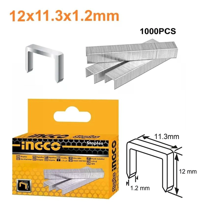 GRAPAS GRAMPAS 12X1.2MM 1000 UND PARA HSG1403 INGCO STS0108 PLATEADO - 3