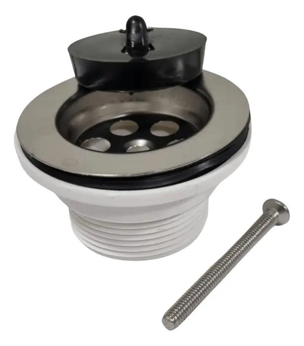 DESAGUE PLASTICO PARA RECEPTACULO CON TAPON DE GOMA TAUMM BLANCO - 3