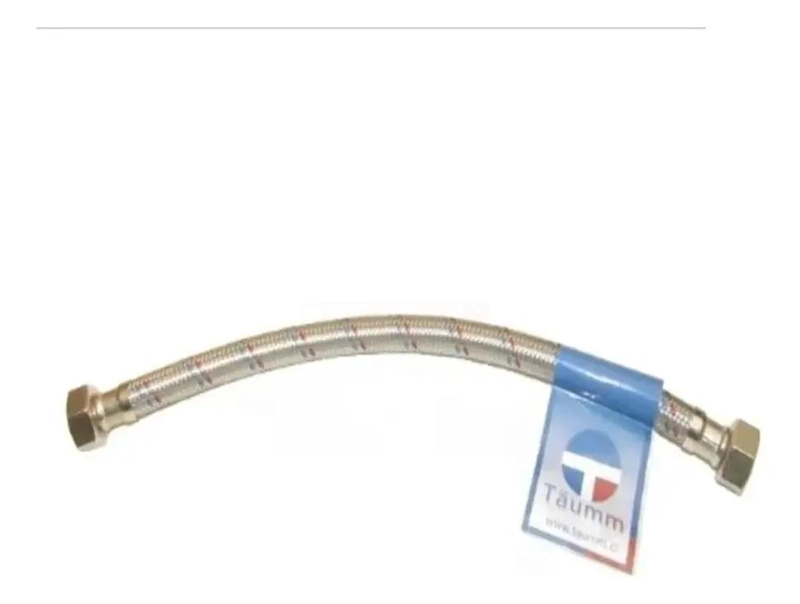 FLEXIBLE AGUA HI-HI 1/2 30 CM TAUMM ACERO INOX 350 PSI - 2