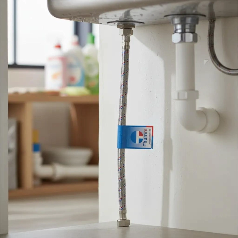FLEXIBLE AGUA HI-HI 1/2 30 CM TAUMM ACERO INOX 350 PSI - 4