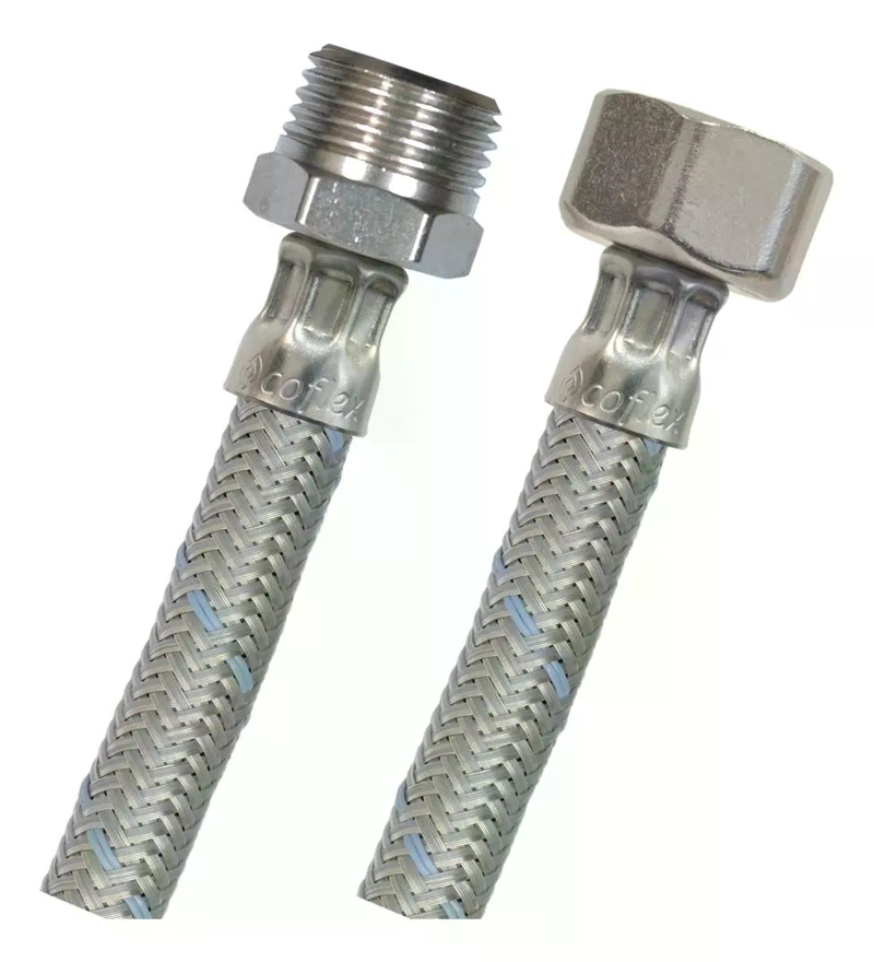 FLEXIBLE AGUA HE-HI 1/2 30 CM TAUMM ACERO INOXIDABLE 350 PSI - 1