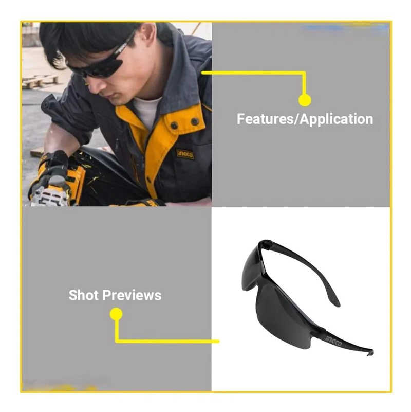 LENTES GAFAS ANTIPARRAS OSCURAS DE SEGURIDAD INGCO HSG07 N/A - 7