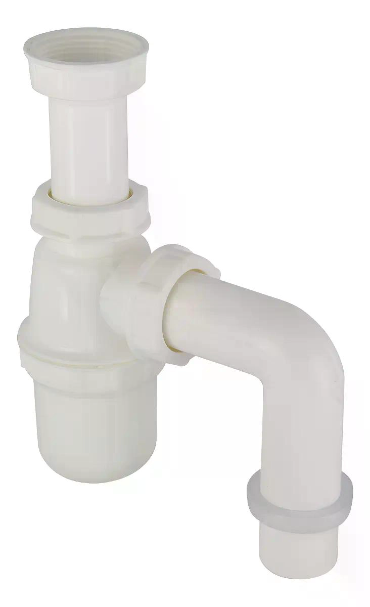 SIFON 1.1/4 PLASTICO CON CODO SALIDA TAUMM BLANCO - 1