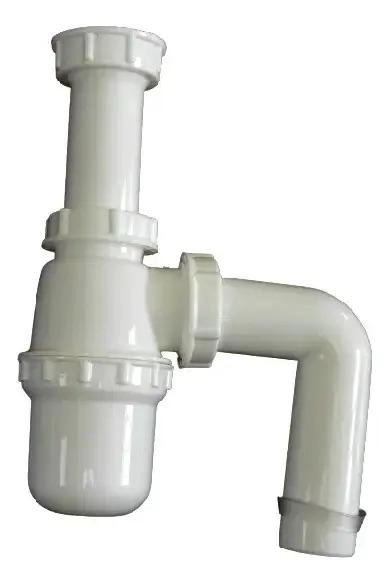 SIFON 1.1/4 PLASTICO CON CODO SALIDA TAUMM BLANCO - 2