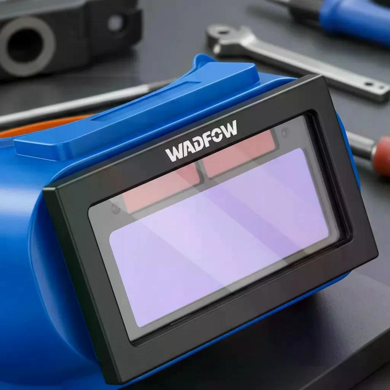 MASCARA PARA SOLDAR FOTOSENSIBLE WADFOW WWA2800 AZUL, CON 2 SENSORES LISA - 4
