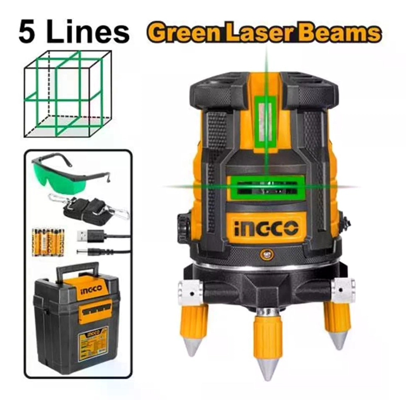 NIVEL LASER AUTONIVELANTE 5 LINEAS VERDE 30M INGCO HLL305205 - 3