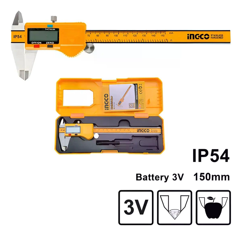 PIE DE METRO CALIBRADOR DIGITAL 150MM INGCO IP54 HDCD28150 - 6