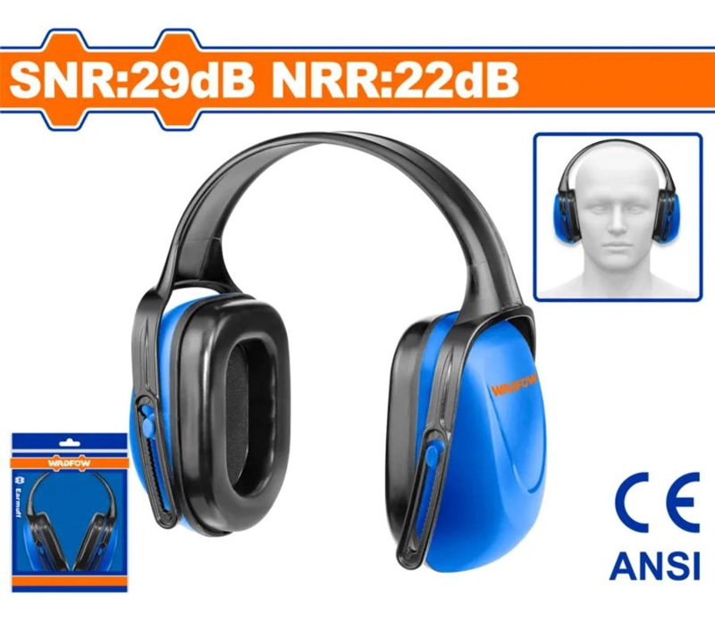 OREJERA PROTECTOR CINTILLO AUDITIVO 29DB WADFOW WEM2922 AZUL AZUL - 3