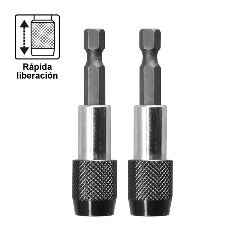 SET DE 2 ADAPTADOR PUNTAS 1/4 PULGADAS 60 MM  INGCO ABH20601 - 2
