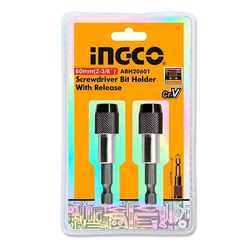 SET DE 2 ADAPTADOR PUNTAS 1/4 PULGADAS 60 MM  INGCO ABH20601 - 5