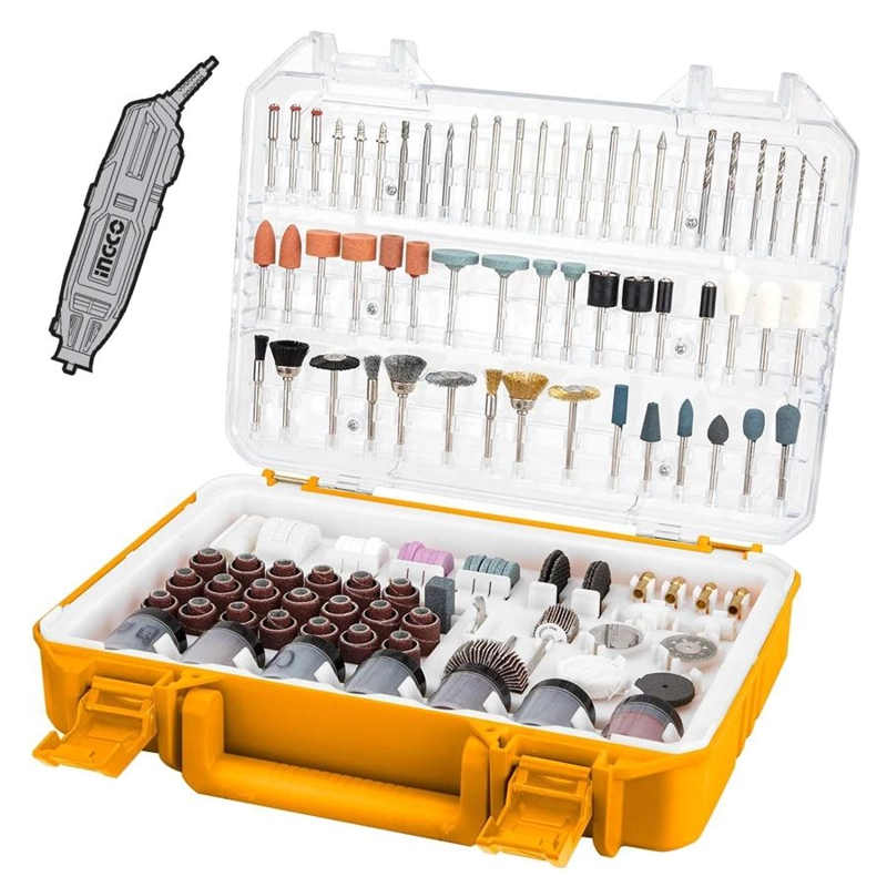 SET 420 PIEZAS  MINI TORNO MULTIFUNCIONAL INGCO  AKMG4208 - 1
