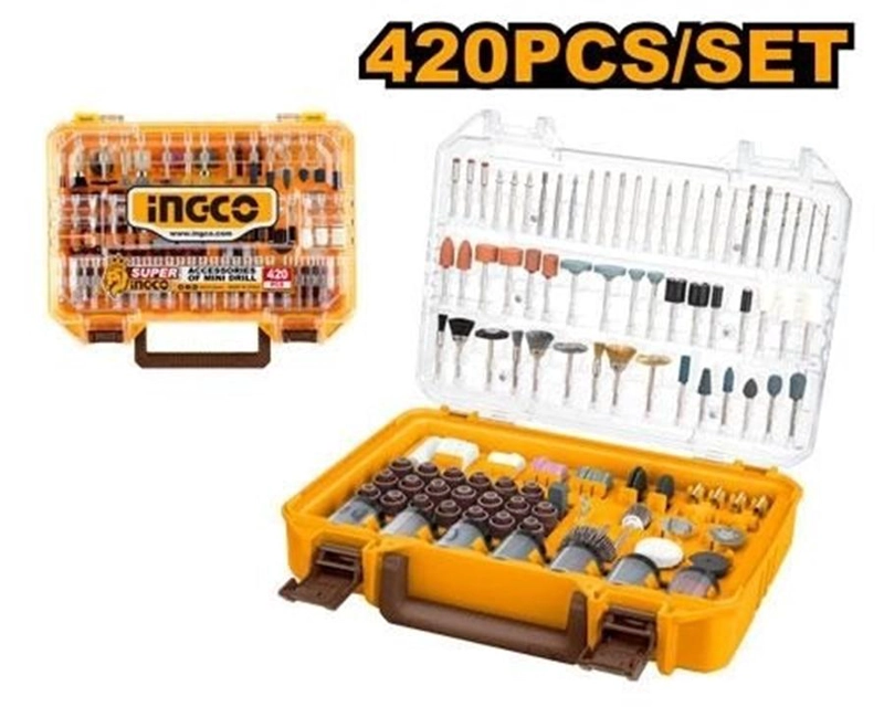 SET 420 PIEZAS  MINI TORNO MULTIFUNCIONAL INGCO  AKMG4208 - 3