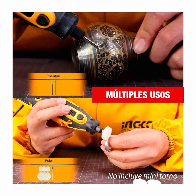 SET 420 PIEZAS  MINI TORNO MULTIFUNCIONAL INGCO  AKMG4208 - 8