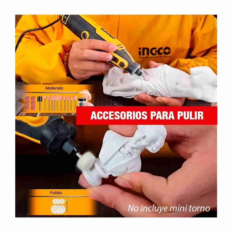 SET 420 PIEZAS  MINI TORNO MULTIFUNCIONAL INGCO  AKMG4208 - 9