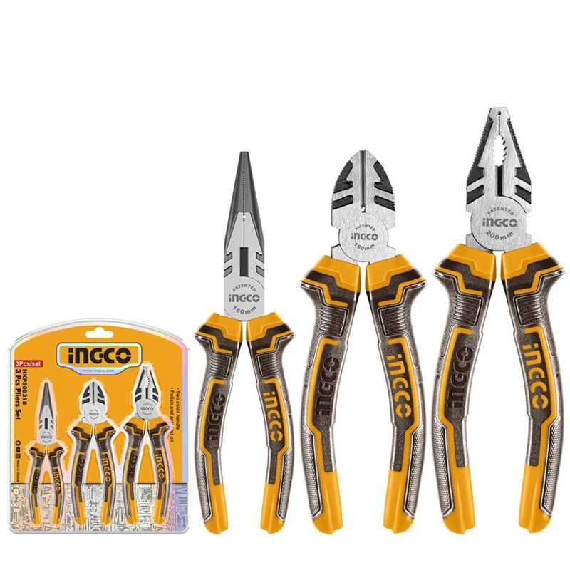SET ALICATES 3 PIEZAS 160 MM /6 PULGADAS INGCO HKPS08318 - 1