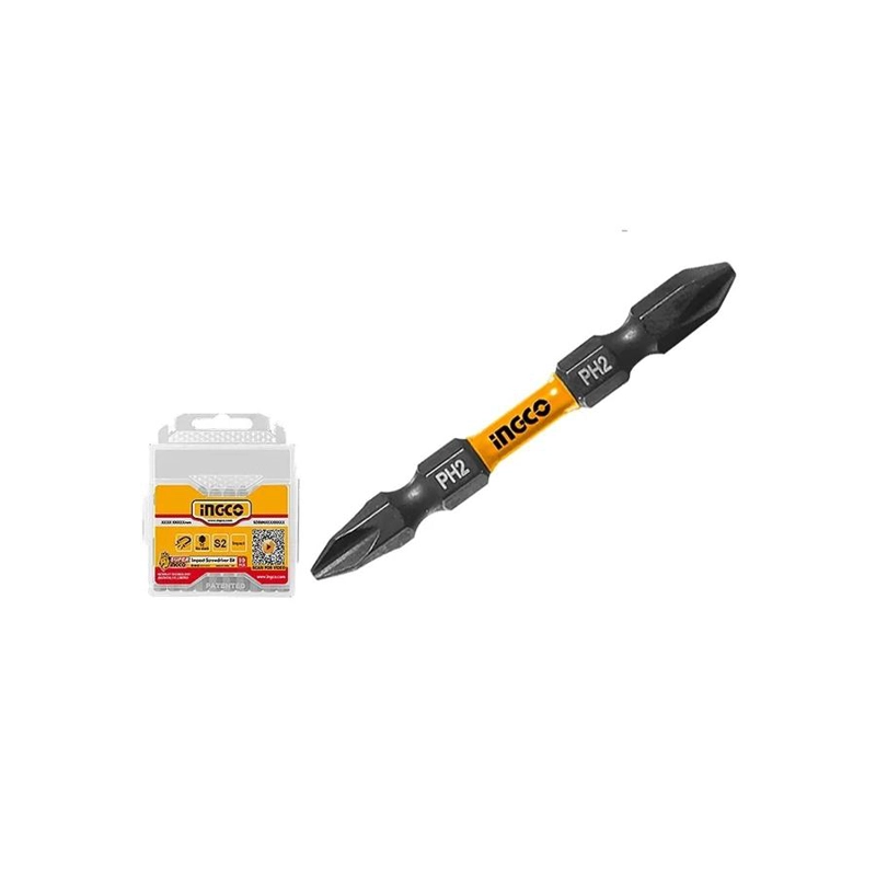 SET DE 10 PUNTAS DOBLE ATORNILLADOR IMPACTO PH2X65MM INGCO - 3