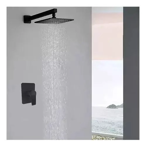 MONOMANDO DUCHA EMPOTRADO NOTTE ACABADO MATE COLOR NEGRO - 5