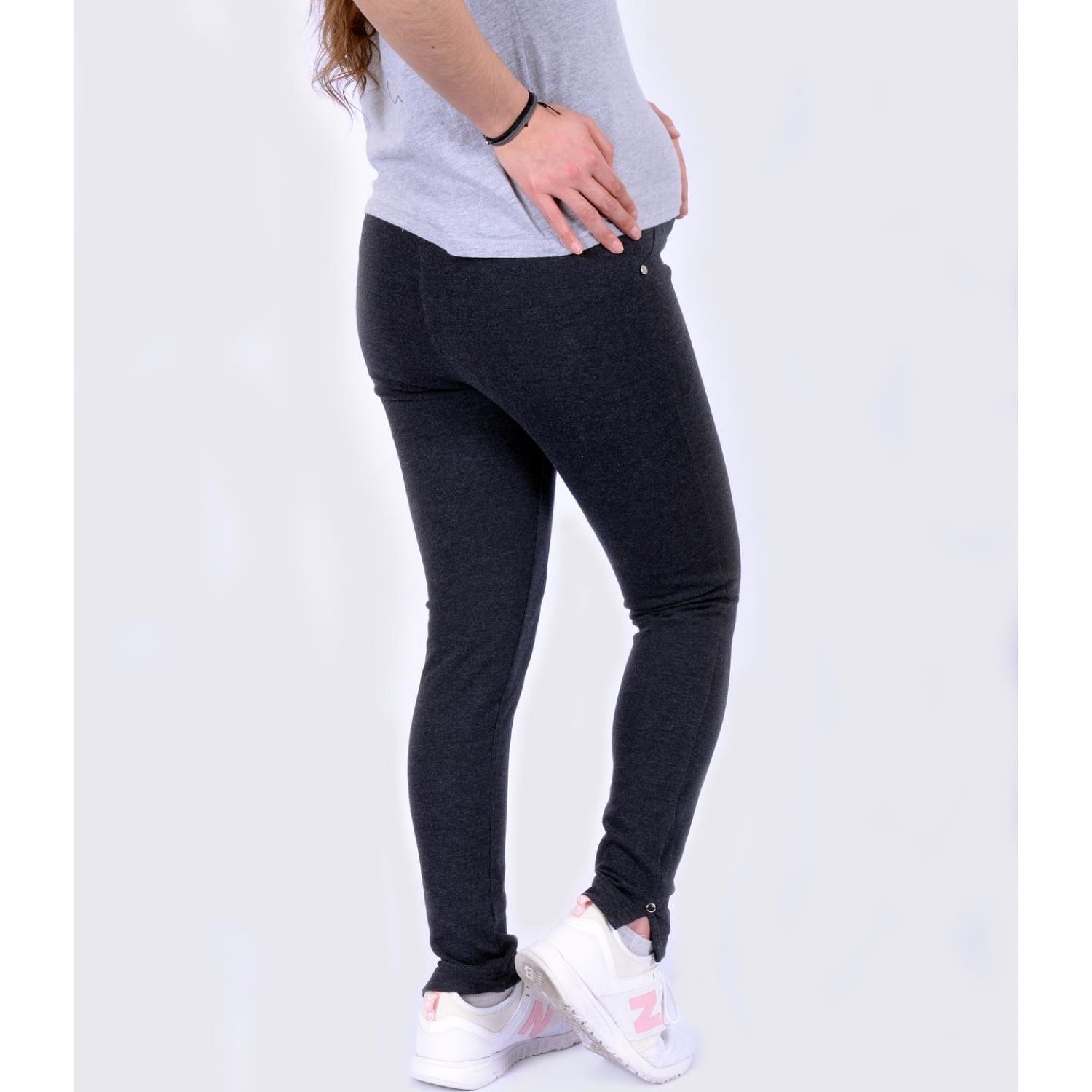 CALZA MATERNAL MUJER VEBBA MATERNITY CLOTHES NEGRO VEBBA CON AJUSTE TACHAS Y APERTURA TOBILLO - 1