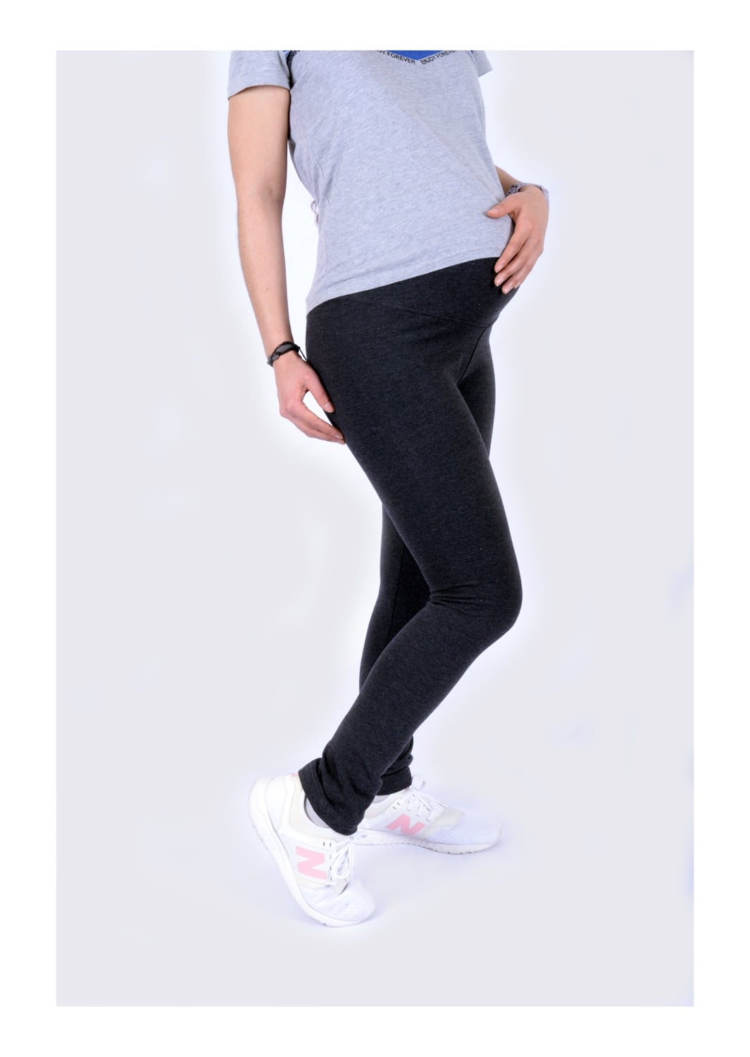 LEGGINGS MUJER VEBBA MATERNITY CLOTHES GRIS MARENGO MATERNAL VEBBA STRETCH - 1