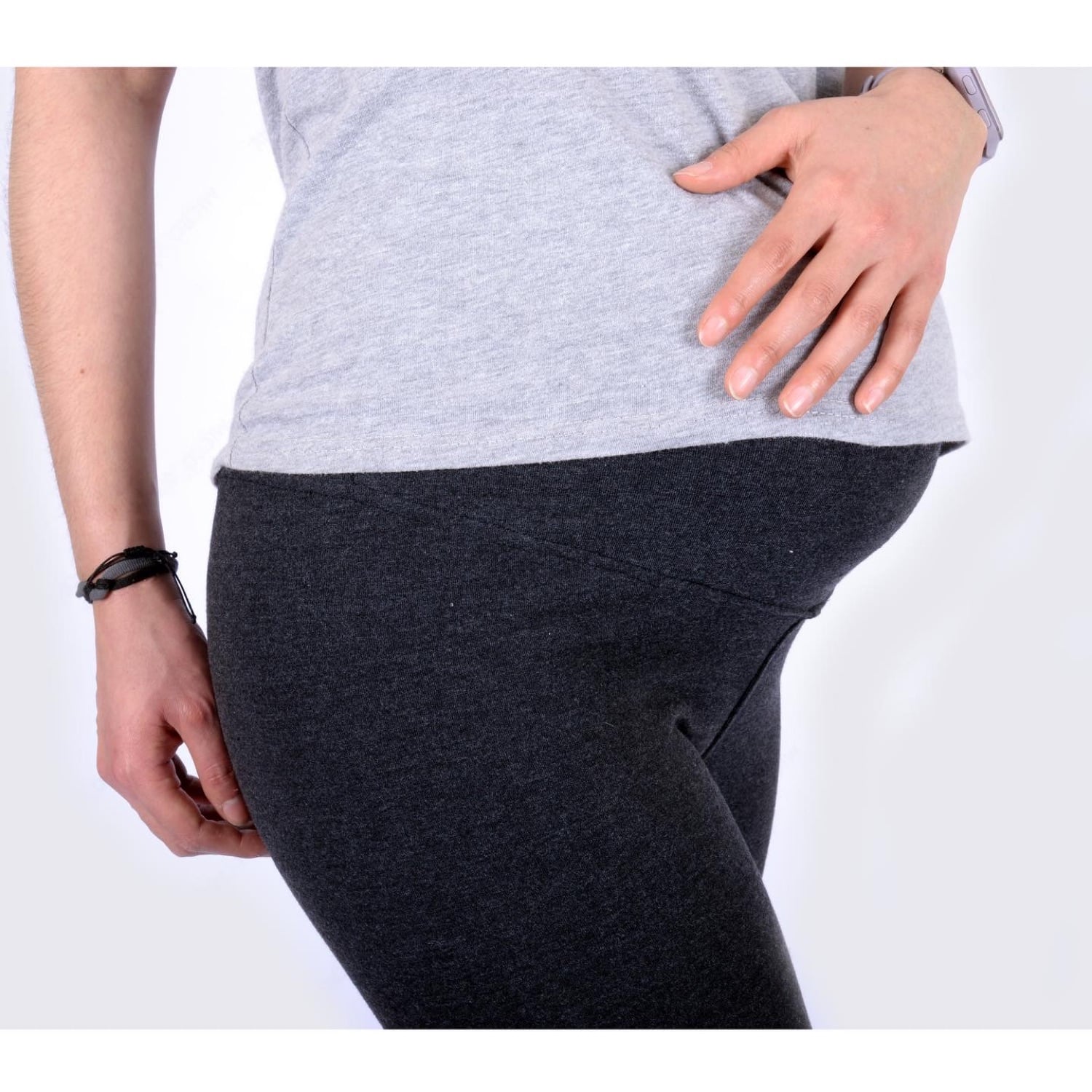 LEGGINGS MUJER VEBBA MATERNITY CLOTHES GRIS MARENGO MATERNAL VEBBA STRETCH - 2