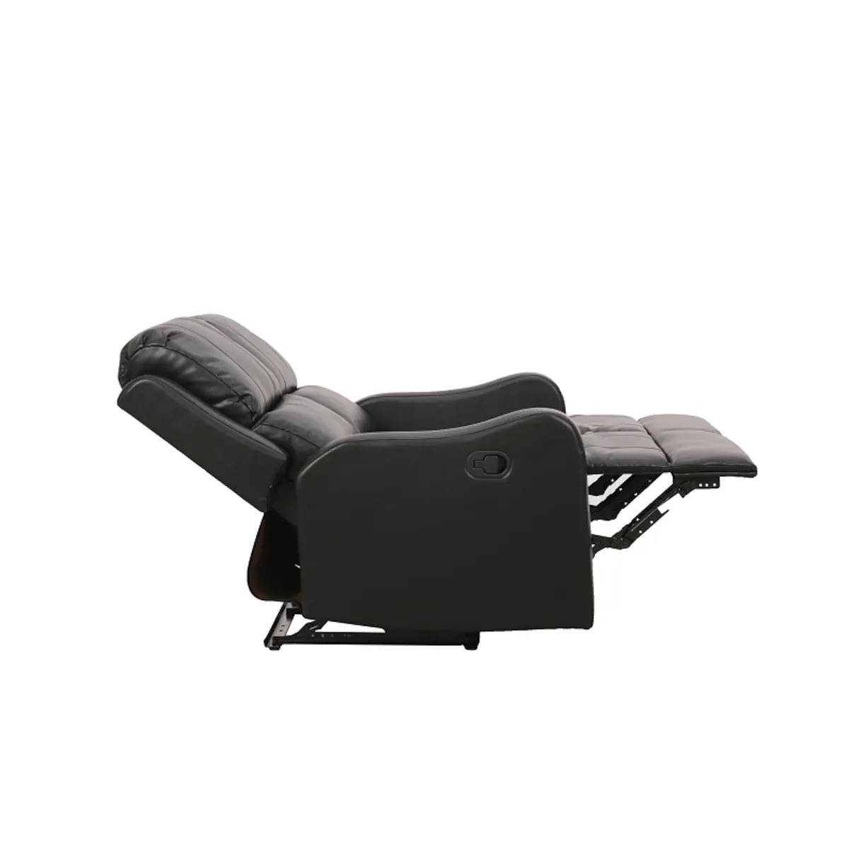 BERGERE RECLINABLE FLEMING 2 CUERPOS ECOCUERO NEGRO RECLINACION INDEPENDIENTE - 4