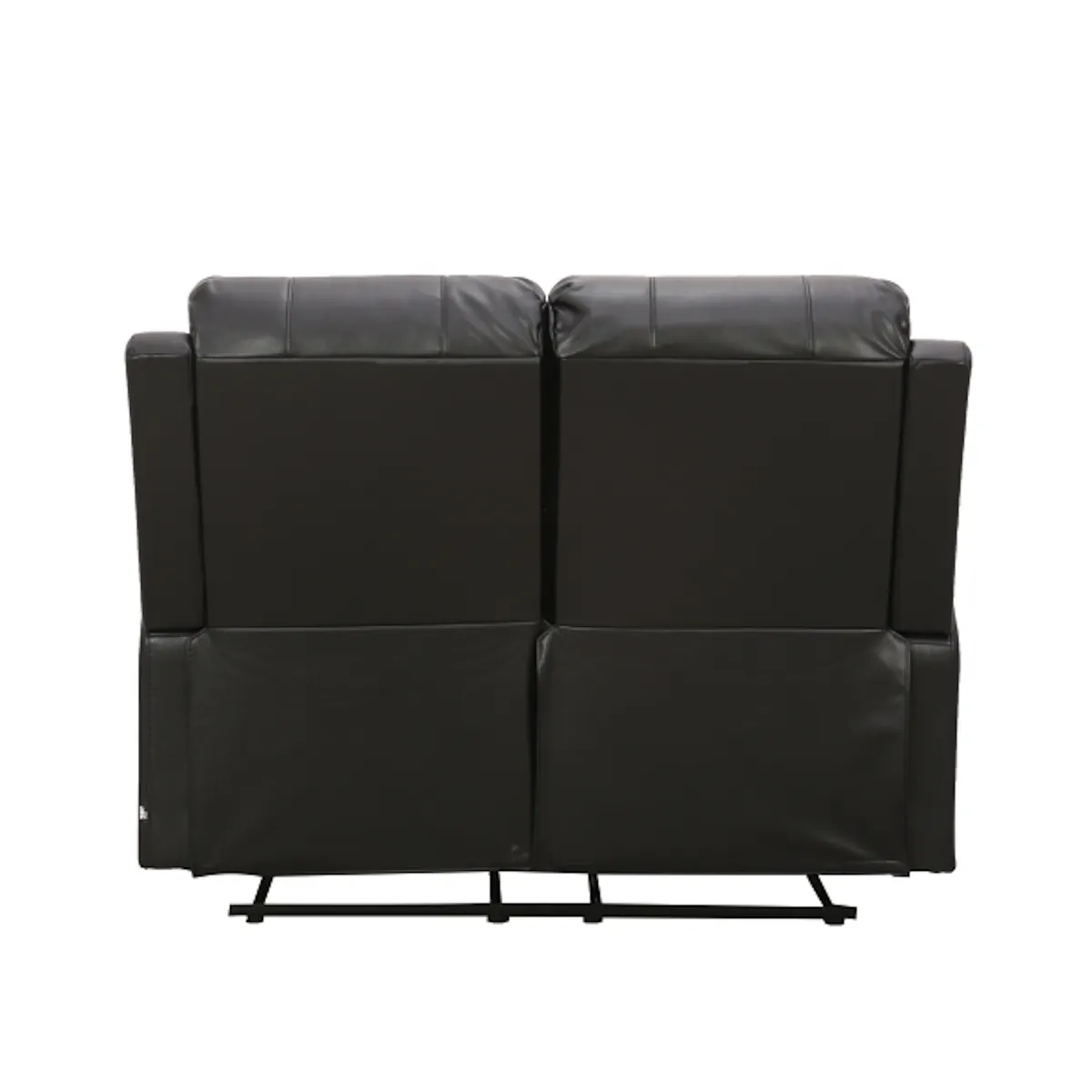 BERGERE RECLINABLE FLEMING 2 CUERPOS ECOCUERO NEGRO RECLINACION INDEPENDIENTE - 5