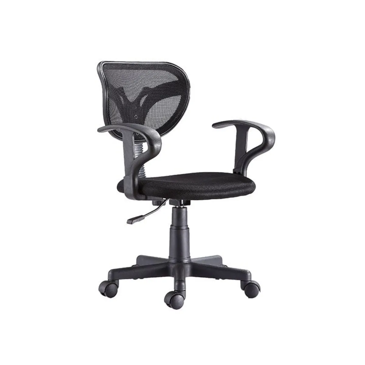SILLA DE OFICINA STERLING COMPACTA NEGRA MALLA TRANSPIRABLE  Y ERGONOMICA - 1