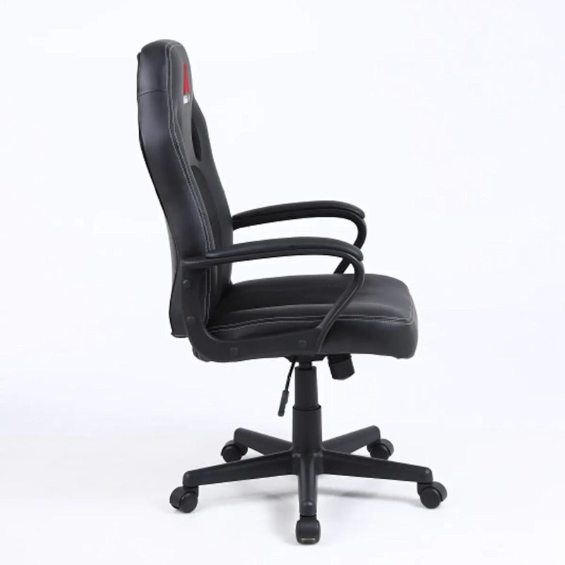 SILLA EJECUTIVA WELLINGTON ECOCUERO NEGRO CON ORIFICIOS DE VENTILACION ERGONOMICA Y MECEDORA - 4